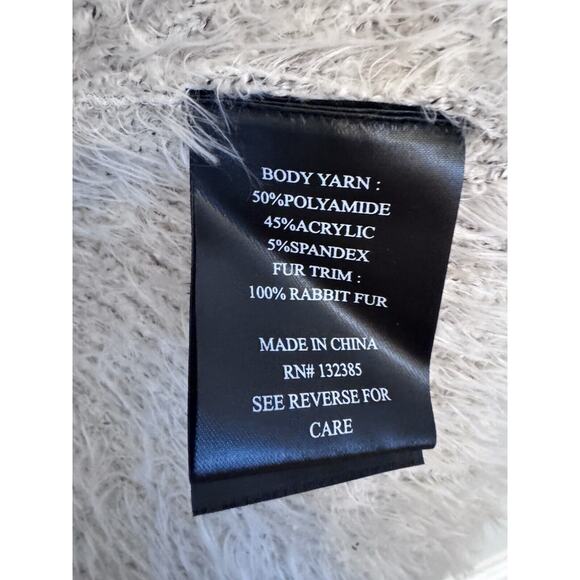 Love Token - Genuine Rabbit Fur Trim Vest - Size Small -beige - MSRP $169 - Picture 10 of 14